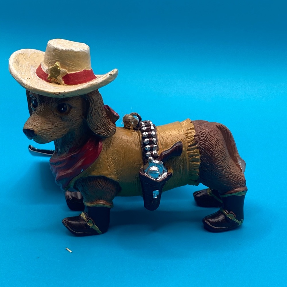 Christmas Shoppe Daschund Cowboy Ornament
